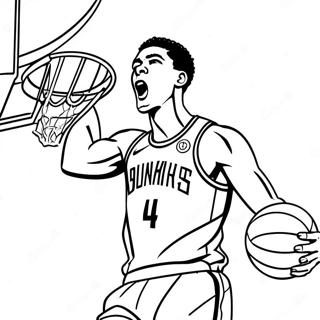 Giannis Dunking A Basketball Coloring Page 10092-8391