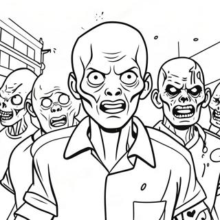 Zombies 3 Coloring Pages