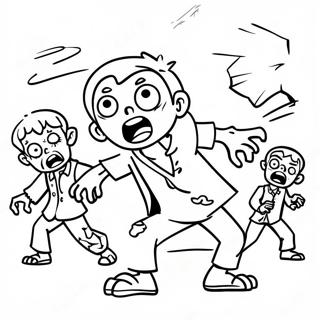 Zombies 3 Coloring Pages