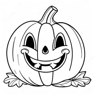 Smiling Jack O Lantern Coloring Page 10112-8403