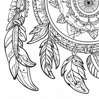 Intricate Dream Catcher Design Coloring Page 1012-800