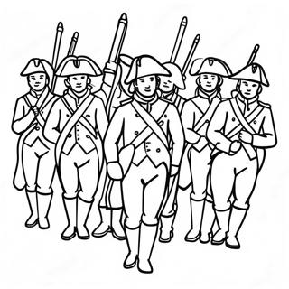 American Revolution Soldiers Coloring Page 10141-8427