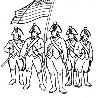 American Revolution Soldiers Coloring Page 10141-8428