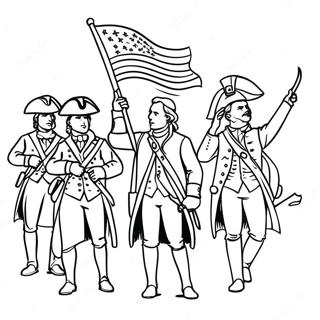 Patriotic American Revolution Coloring Page 10142-8429