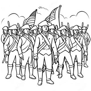 Patriotic American Revolution Coloring Page 10142-8431