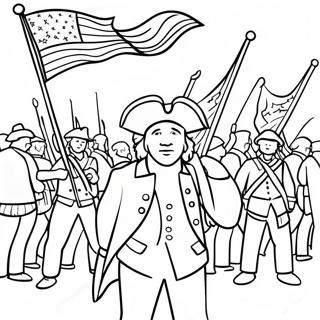 Patriotic American Revolution Coloring Page 10142-8432