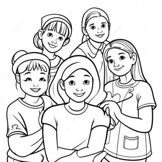 Colorful Babysitters Club Characters Coloring Page 10172-8454