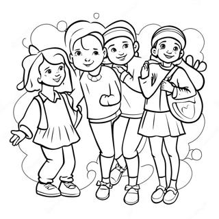 Colorful Babysitters Club Characters Coloring Page 10172-8456