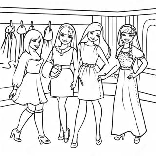 Barbie And Friends Coloring Pages