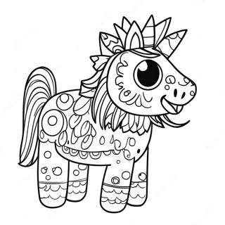 Colorful Pinata Coloring Page 10212-8486