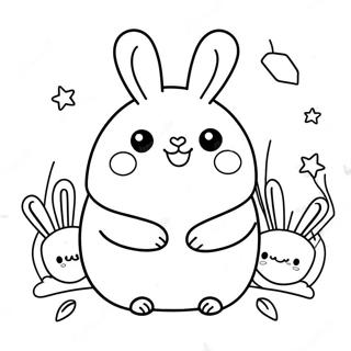 Cute Molang With Bunny Coloring Page 10222-8493