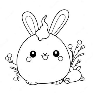 Cute Molang With Bunny Coloring Page 10222-8496