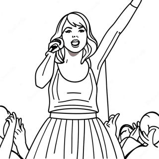 Taylor Swift Singing On Stage Coloring Page 10232-8501