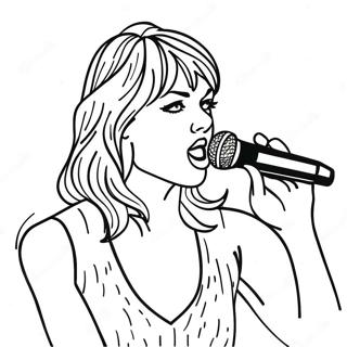 Taylor Swift Singing On Stage Coloring Page 10232-8502