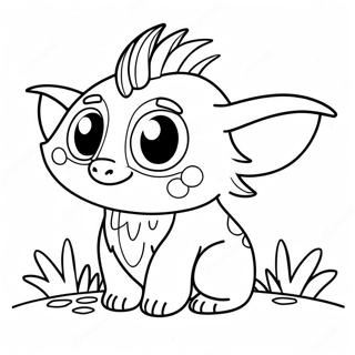 Adorable Mini Fantasy Creature Coloring Page 10242-8510