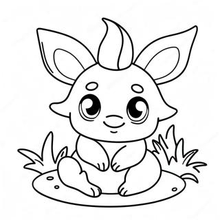 Adorable Mini Fantasy Creature Coloring Page 10242-8511