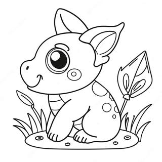 Adorable Mini Fantasy Creature Coloring Page 10242-8512