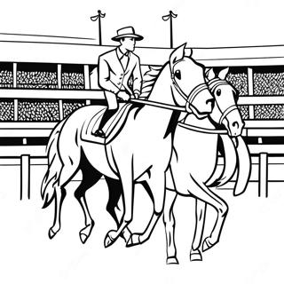 Kentucky Derby Horse Racing Coloring Page 10261-8522