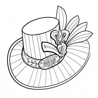 Elegant Kentucky Derby Hat Coloring Page 10262-8525