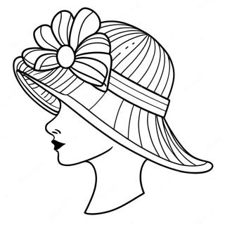 Elegant Kentucky Derby Hat Coloring Page 10262-8526