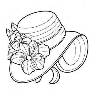 Elegant Kentucky Derby Hat Coloring Page 10262-8527