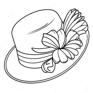 Elegant Kentucky Derby Hat Coloring Page 10262-8528