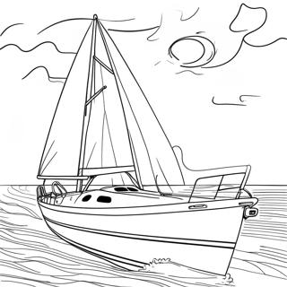 Yacht On The Water Coloring Page 10272-8535