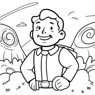 Fallout Vault Boy Coloring Page 10291-8550