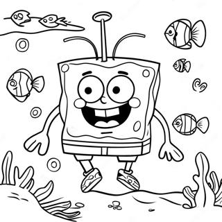 Spongebob Squarepants Underwater Adventure Coloring Page 10312-8565