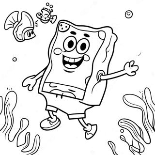 Spongebob Squarepants Underwater Adventure Coloring Page 10312-8566