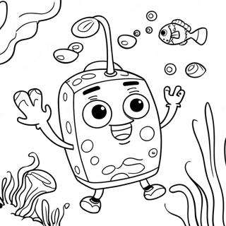 Spongebob Squarepants Underwater Adventure Coloring Page 10312-8568