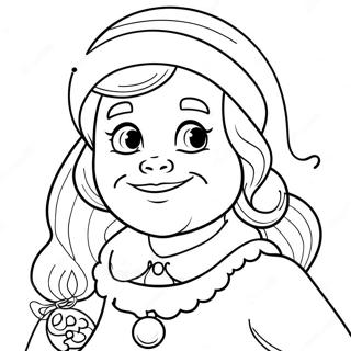 Mrs Claus Festive Coloring Page 10341-8587