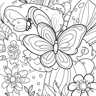 Flower Butterfly Coloring Pages