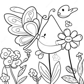 Flower Butterfly Coloring Pages