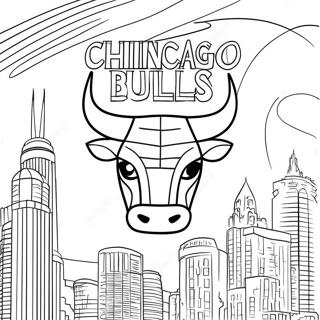 Chicago Bulls Logo Coloring Page 10381-8618