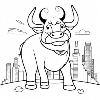 Chicago Bulls Mascot Coloring Page 10382-8623