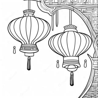 Chinese Lanterns Coloring Page 10392-8639