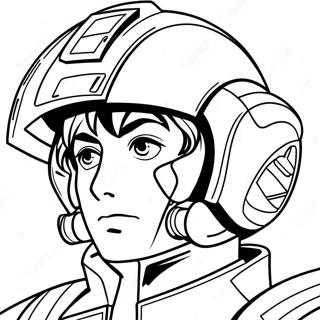 Gundam Wing Pilot Coloring Page 10422-8653