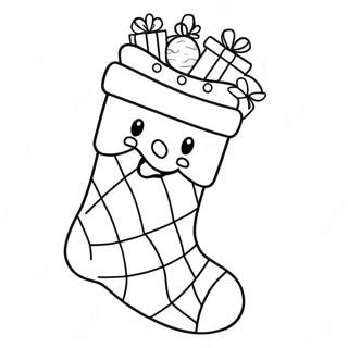 Christmas Stocking Filled With Gifts Coloring Page 10441-8670