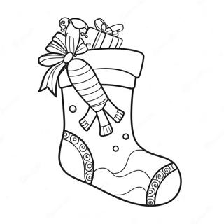 Christmas Stocking Filled With Gifts Coloring Page 10441-8671