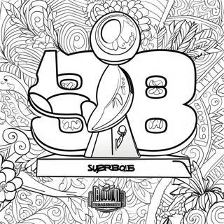 Super Bowl 58 Logo Coloring Page 10451-8675