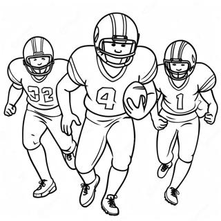 Cheerful Football Players Coloring Page 10452-8677