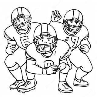 Cheerful Football Players Coloring Page 10452-8678