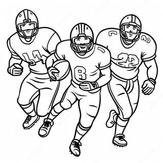 Cheerful Football Players Coloring Page 10452-8679