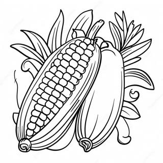 Corn Coloring Pages