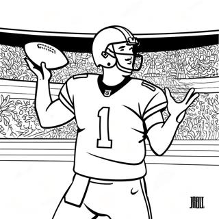 Josh Allen Throwing A Pass Coloring Page 10502-8717