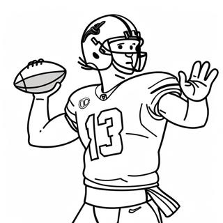 Josh Allen Throwing A Pass Coloring Page 10502-8718