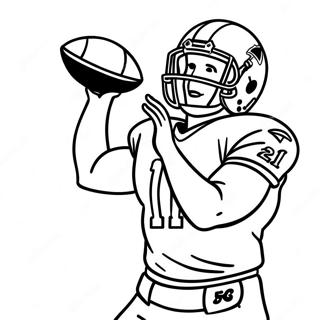 Josh Allen Throwing A Pass Coloring Page 10502-8719