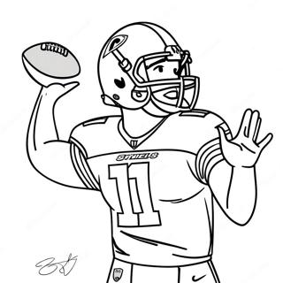 Josh Allen Throwing A Pass Coloring Page 10502-8720