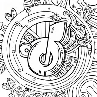 Tik Tok Logo Coloring Page 10511-8723